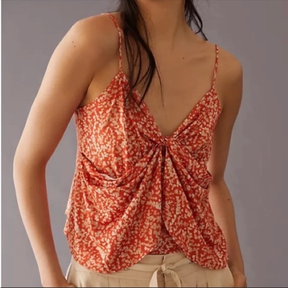 Anthropologie Tops - Anthropologie new twist front floral cami size L